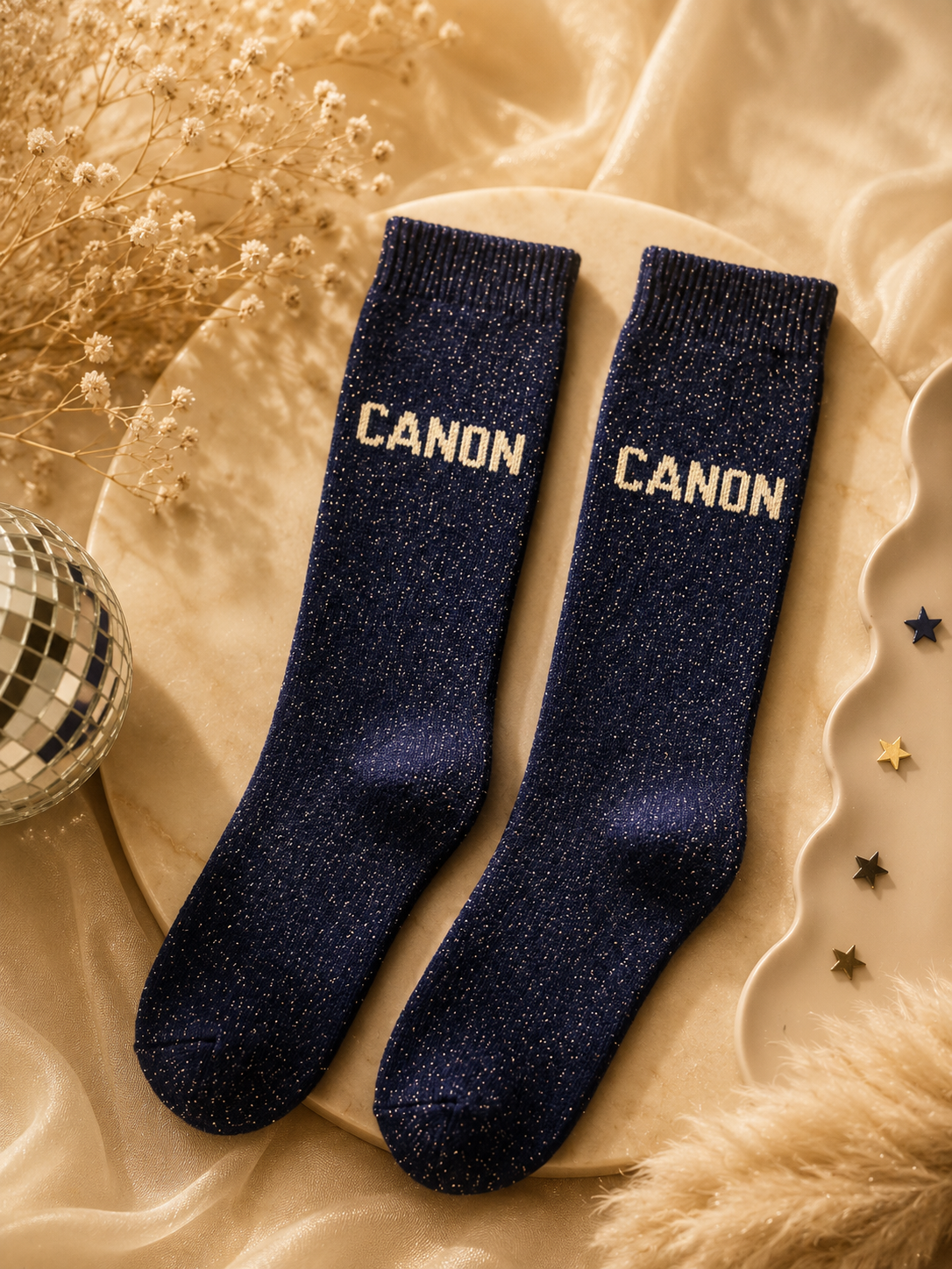 Paire de chaussettes fun "CANON" violet