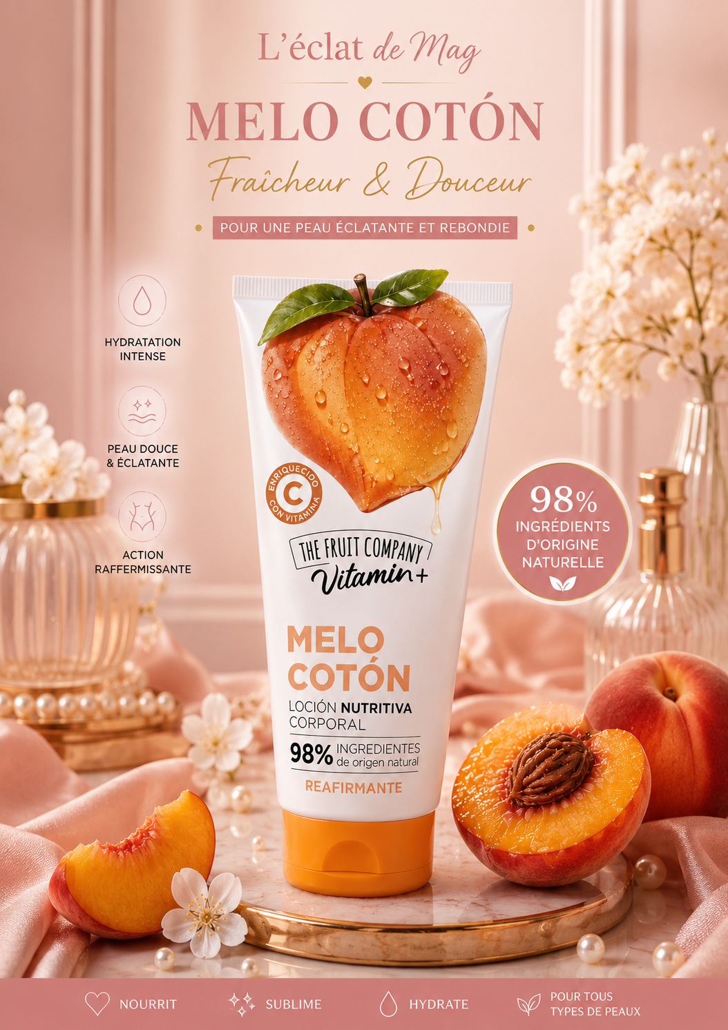 Lotion nutritive à la pêche